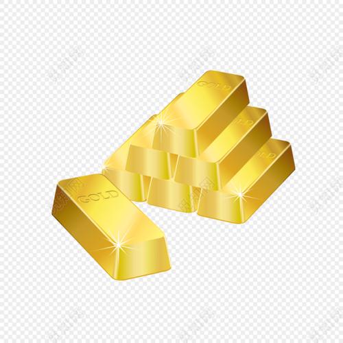 卡通金条金块矢量黄金元素