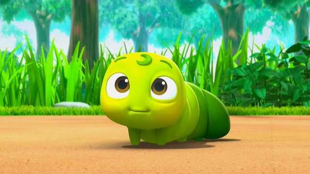 萌鸡小队:虫宝宝太能吃了,一下子就吃完了树叶,麦奇都累坏了!