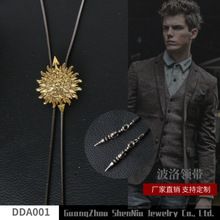 dda001时尚金属链波洛领带男士可调节项链领结领花一件代发