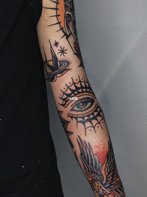 oldschool男生花臂纹身78温州纹身_纹身_old tattoo