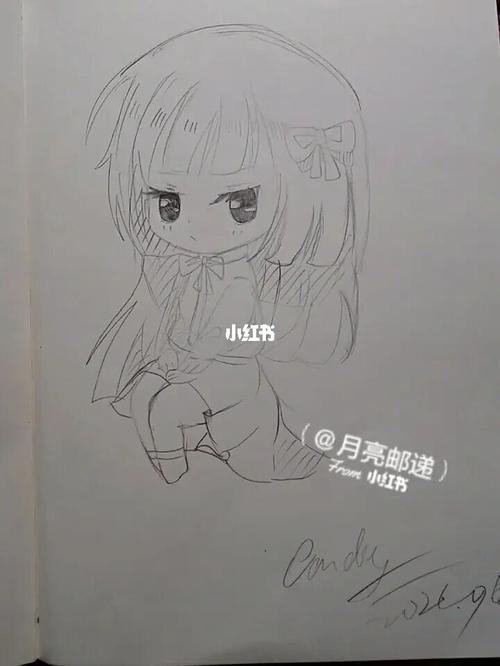 铅笔画 小女孩_绘画_铅笔画_画画_文化_绘画