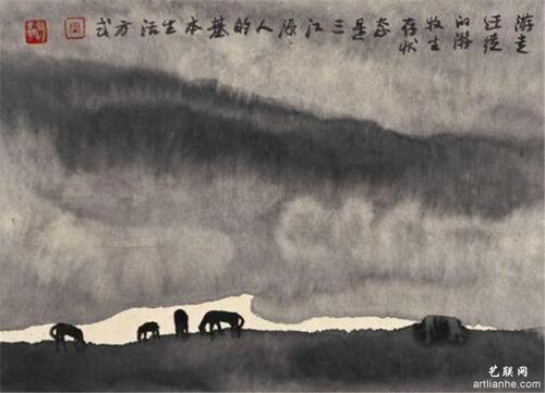 著名画家周韶华捐中国国家画院作品欣赏