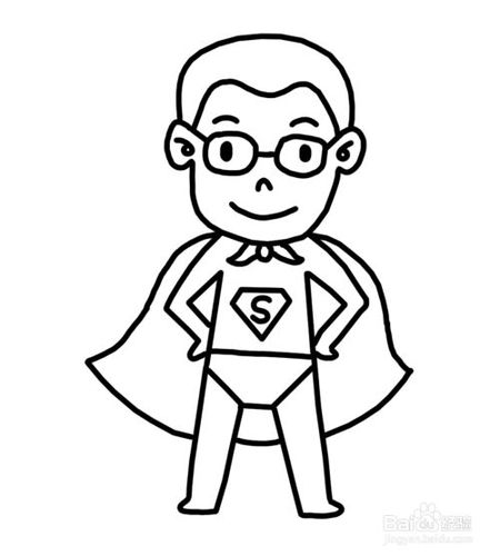 超人爸爸简笔画怎么画