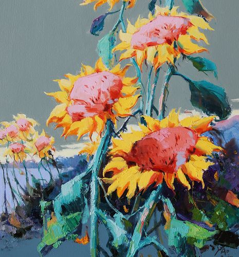 【直供周】姚国庆《欣欣向荣》 油画作品60x120cm