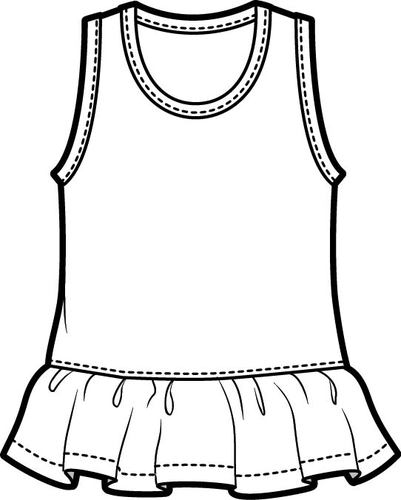 甜美背心拼接下摆连衣裙