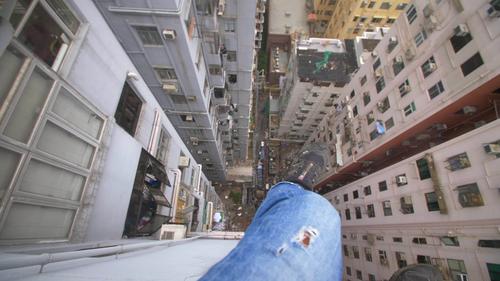 4k楼顶高处往下看_3840x2160_高清视频素材下载(编号