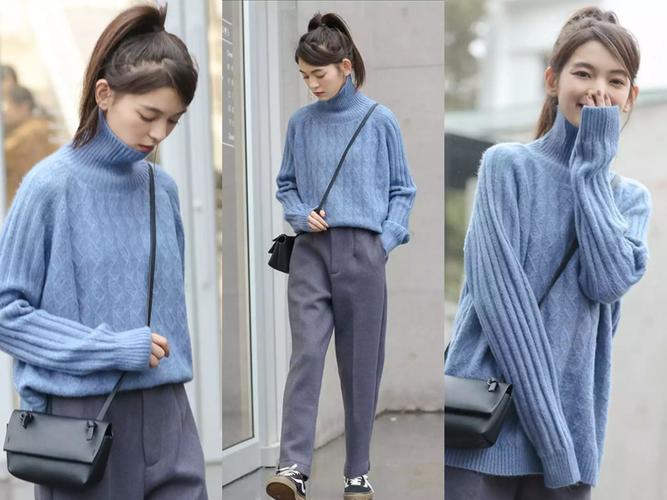 今年很流行的这款毛衣,皮肤黄的女生穿上,超显白!