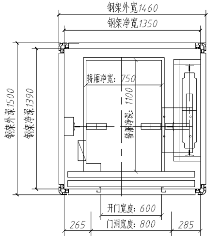 天津默纳克电梯销售有限公司微型别墅电梯(家用电梯)设计方法