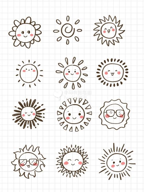 简笔画|儿童创意画太阳的画法插画卡通素材_简笔画_卡通_插画_儿童
