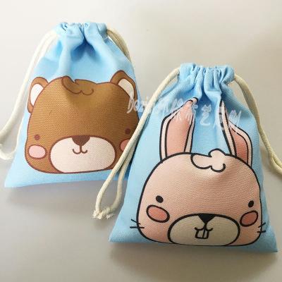 hozizi抽绳内衣玩具束口袋卡通旅行旅游收纳袋背包帆布袋米袋定制