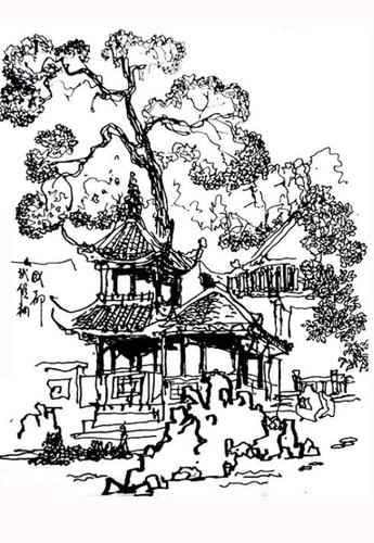 武侯祠简笔画正门