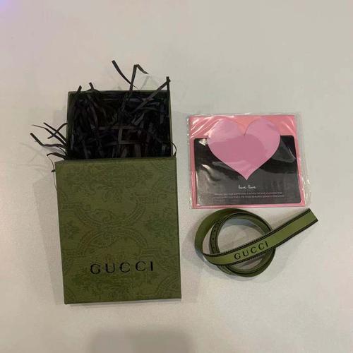 专柜新款gucci古驰古奇绿色口红袋礼盒精美包装袋包装
