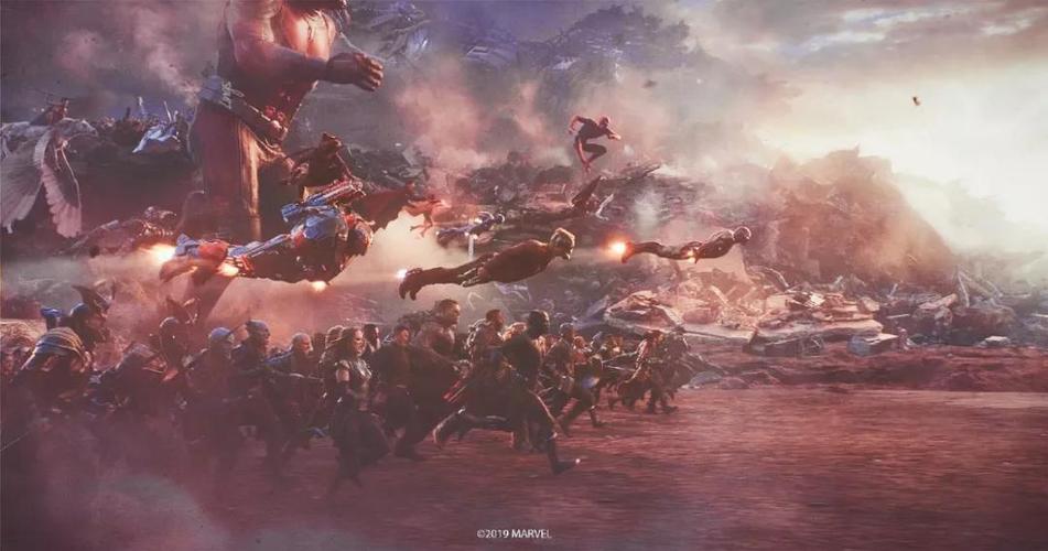 复仇者集结,万众一心冲向灭霸!