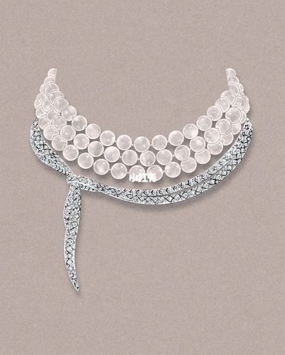 【每日精选】风格独特华丽的项链设计手绘欣赏_设计_项链_手绘_珠宝