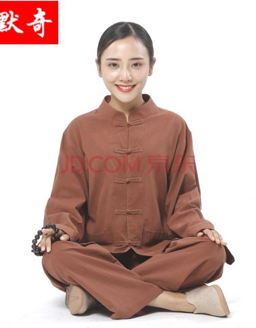 修行服装居士服女士 佛教衣服禅修服男女士麻套装禅意唐装立领春夏秋