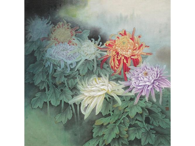 邹传安(1940-)菊花