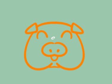 可爱的猪头简笔画图片怎么画