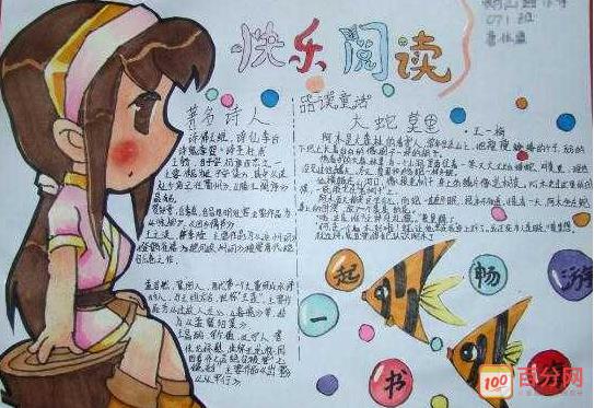 简单的阅读手抄报图片
