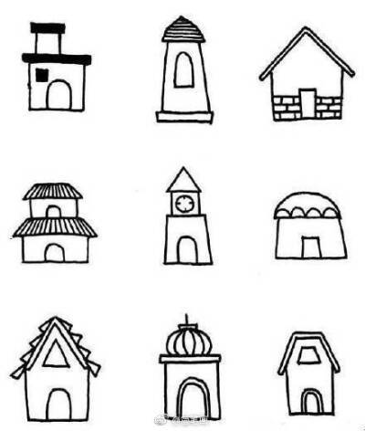 社区里的标志简笔画