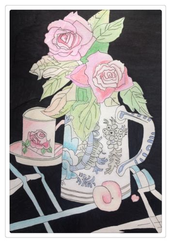 14学前教育本科班彩铅笔画,创意线描作品汇报展