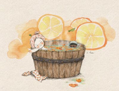 橘子香浴 ~ 插画师作品