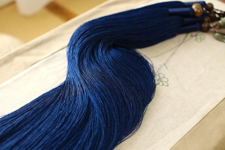 【龙吟】 古琴琴穗 冰丝琴穗 多色可选装好绒扣 配佛珠墨蓝色