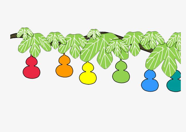搜图中国提供优质高清原创设计素材免费下载,卡通葫芦与藤主要针对
