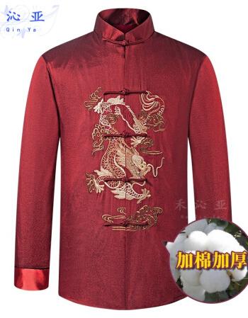 八十大寿寿服装唐装男春秋中老年人结婚礼服爸爸情侣春装老人过寿生日