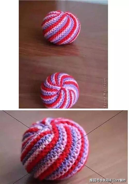 「钩编图解」七彩毛线圆球的详细编织过程