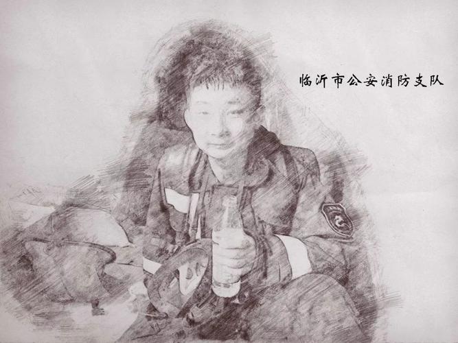【临沂消防】当消防员矫健的身影与素描相遇,怎一个"燃"字了得!