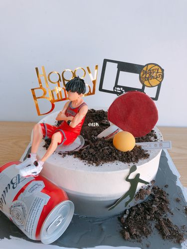 漳州蛋糕 篮球流川枫乒乓球拍男生生日蛋糕_蛋糕_生日