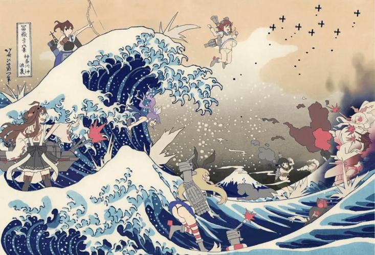 这朵被网友玩坏的浪花,它的作者"日本漫画之父"都要认