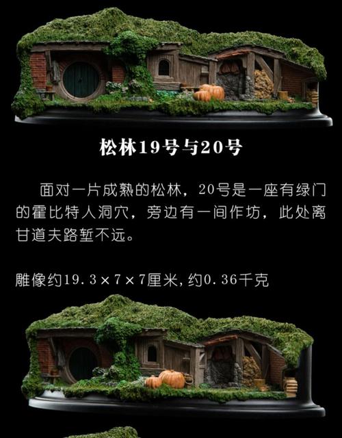 指环王手·办霍比特人村小屋房子洞穴雕像霍比屯魔戒周边指环王摆件