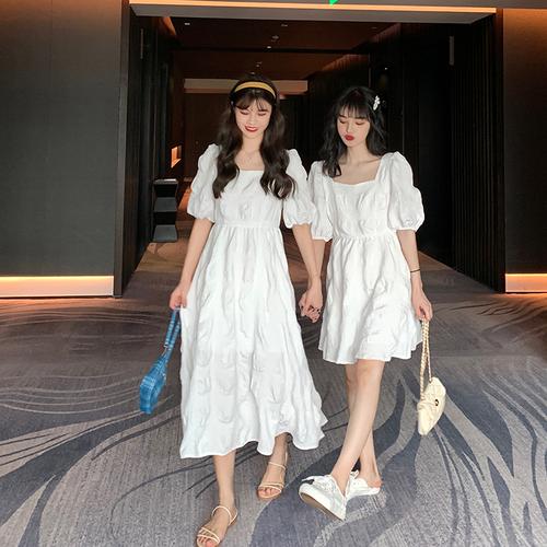 夏季连衣裙ins风温柔闺蜜装套装姐妹装裙子仙女超仙森系气质学生小香
