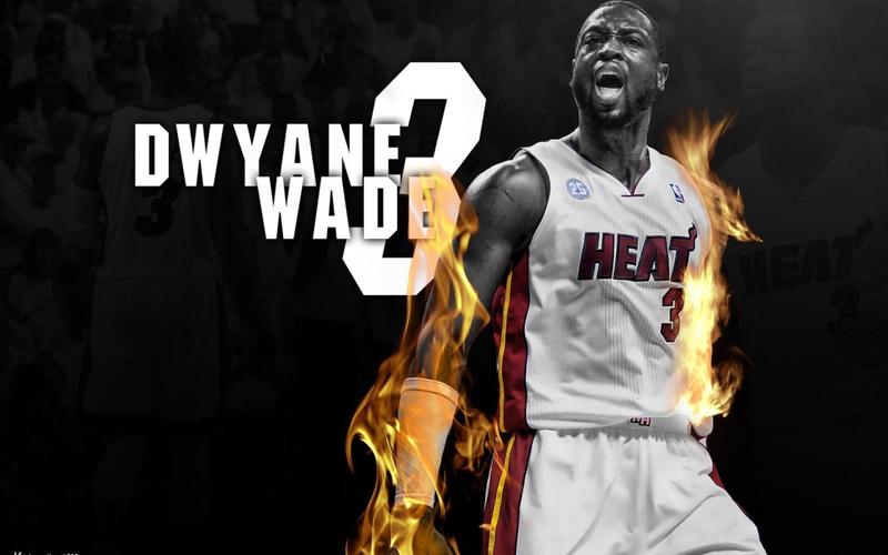 电脑平板电视机1440x900nba篮球明星闪现侠韦德黑色背景3号壁纸