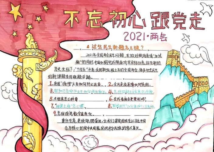 爱国手抄报_手抄报_马克笔_文化_阅读