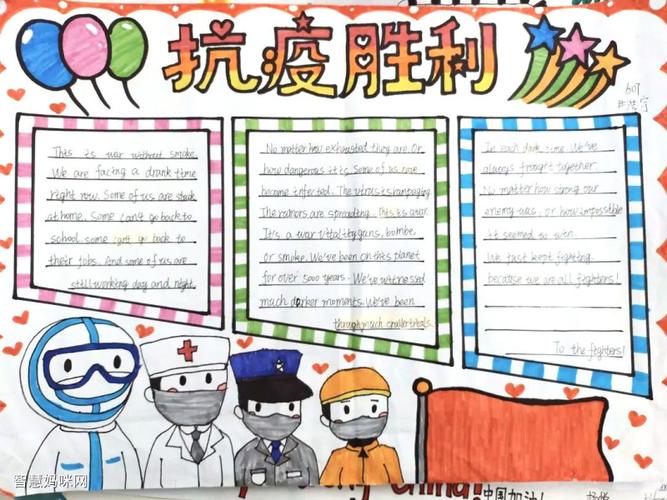 关于抗击疫情的英语手抄报