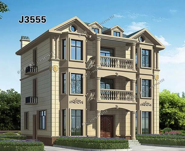 原创农村小宅基地建房不用愁3款110平三层小别墅第2款带车库真实用