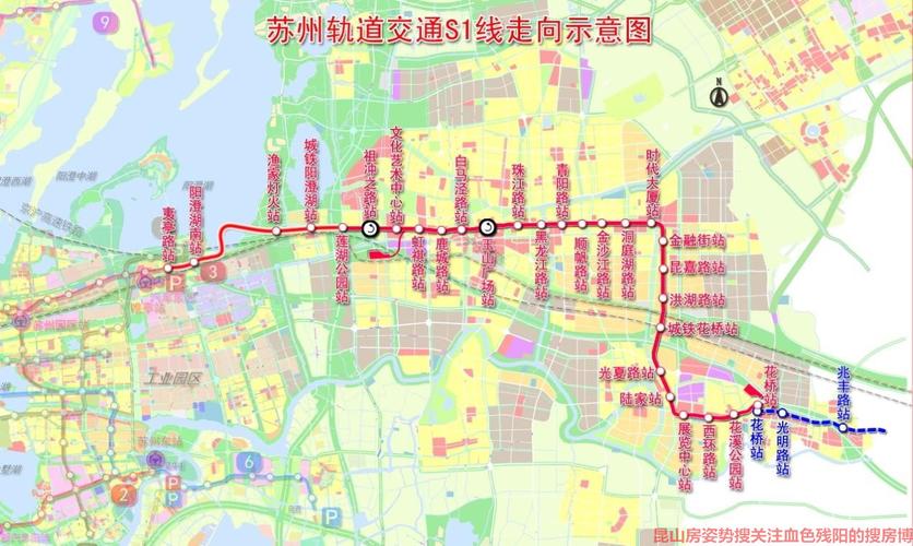 苏州地铁s1号线线路图昆山地铁的线路走向