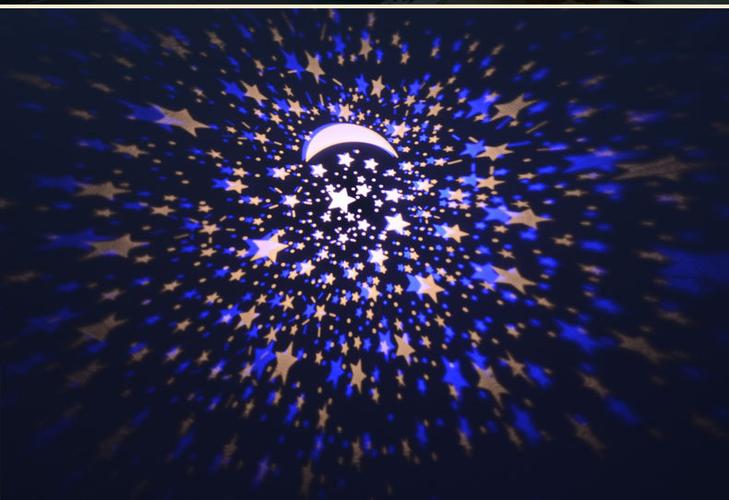 七彩led星空灯星星月亮投影灯梦幻浪漫旋转星空灯usb充电小夜灯