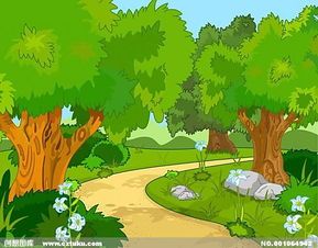 森林卡通画图片大全