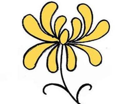 关于菊花的儿童画图片大全以菊花为主题的儿童画