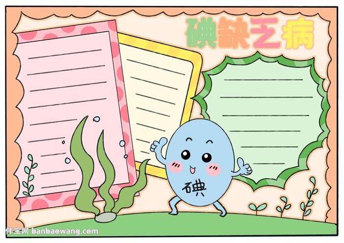 关于碘缺乏病的手抄报