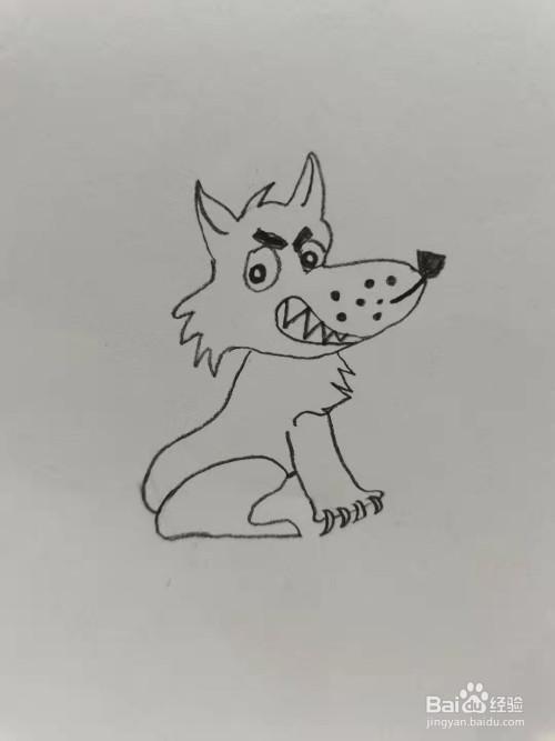 大灰狼怎么画