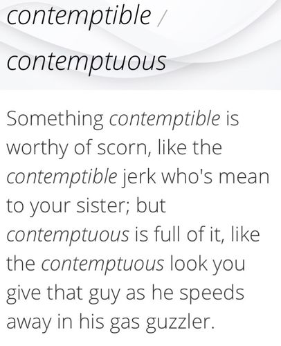 contemptuous