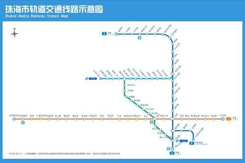 珠海地铁1号线主线为东西走向,从香洲区九洲港站到