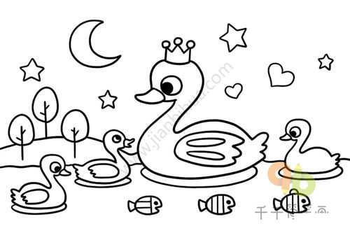 其乐融融的一家子情景简笔画 情景简笔画,动物简笔画,情景动物简笔画