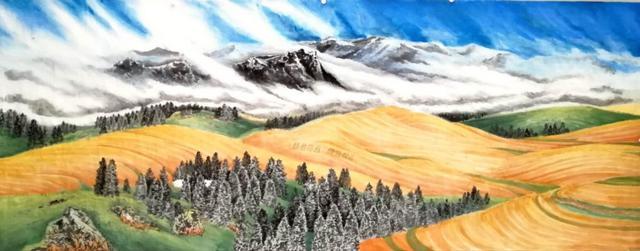 著名画家赵金平一重彩山水作品欣赏