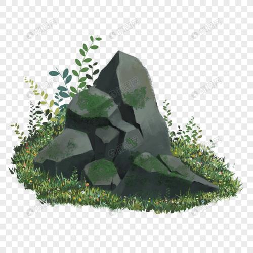 石头写实插画高清图片素材
