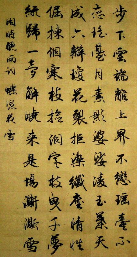 书法习作 小字行书 闲时听雨词 蝶恋花 雪